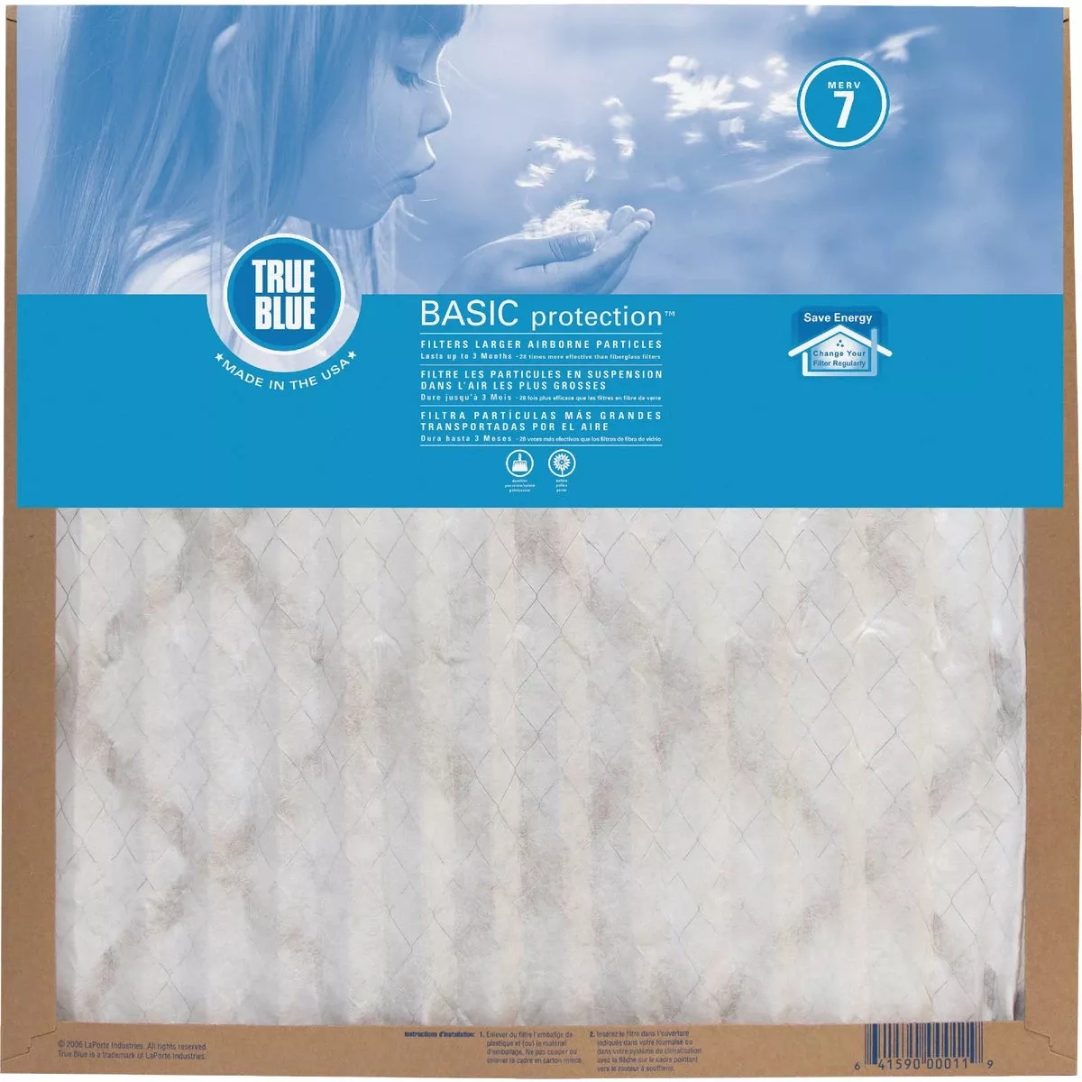 14x20 X 1 In. Pleated Air Filter, MERV 7, 90 Days